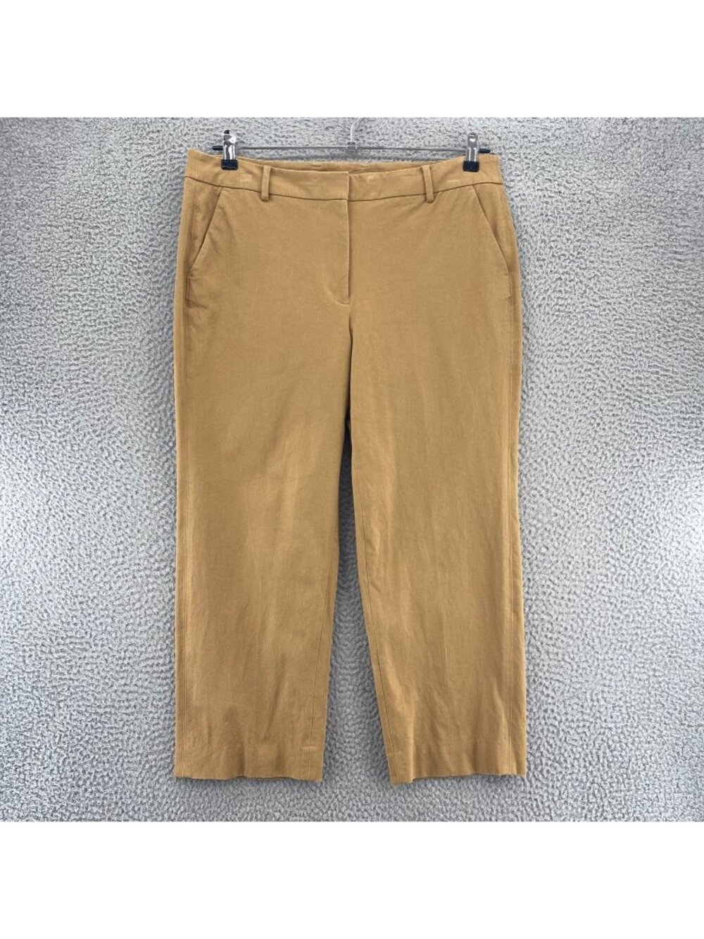 Chicos Pants Womens 2.5 US 14 Brown Twill Stretch High Rise Capri Straight Leg